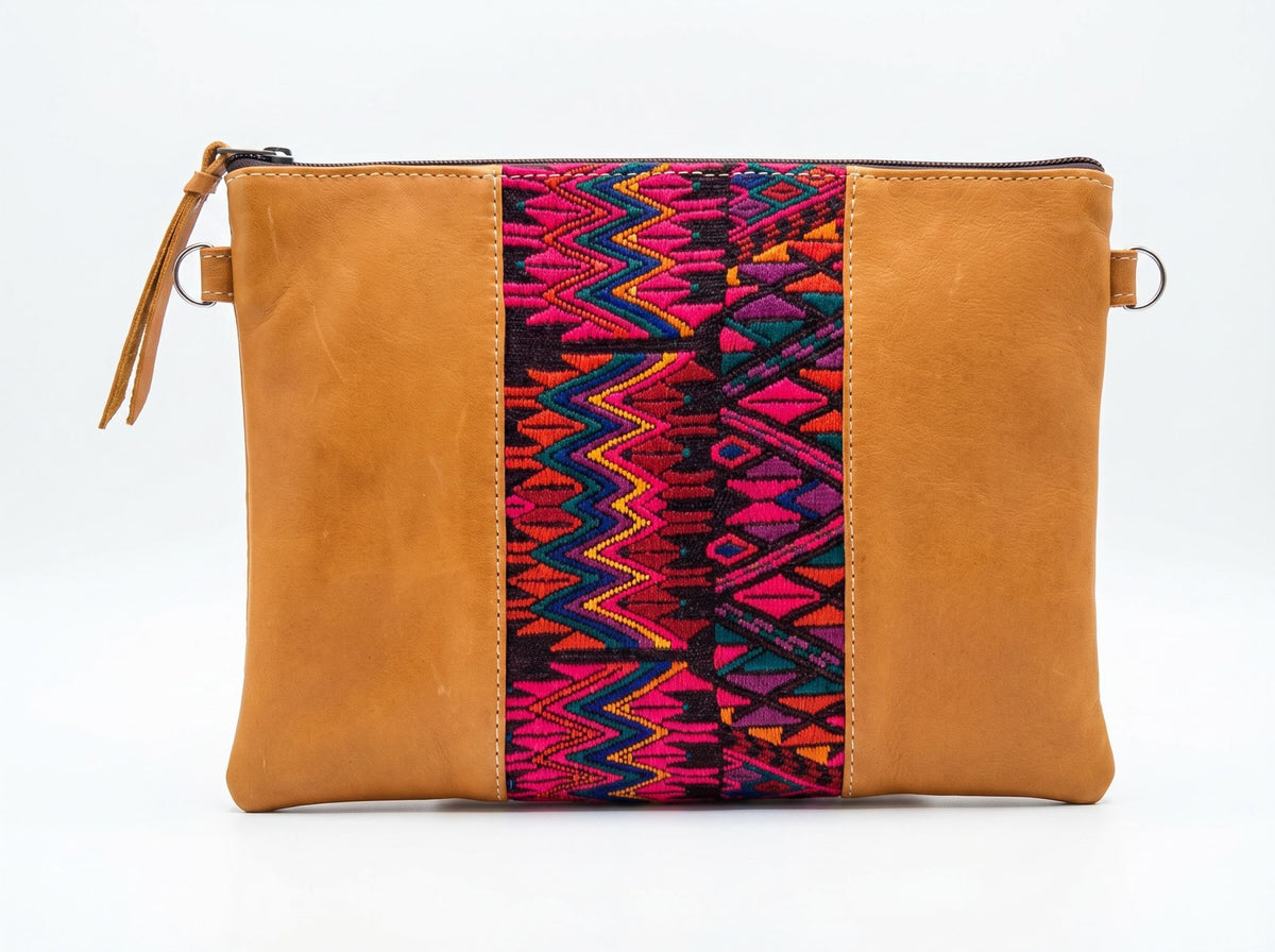 Purse w/ Vertical Huipil