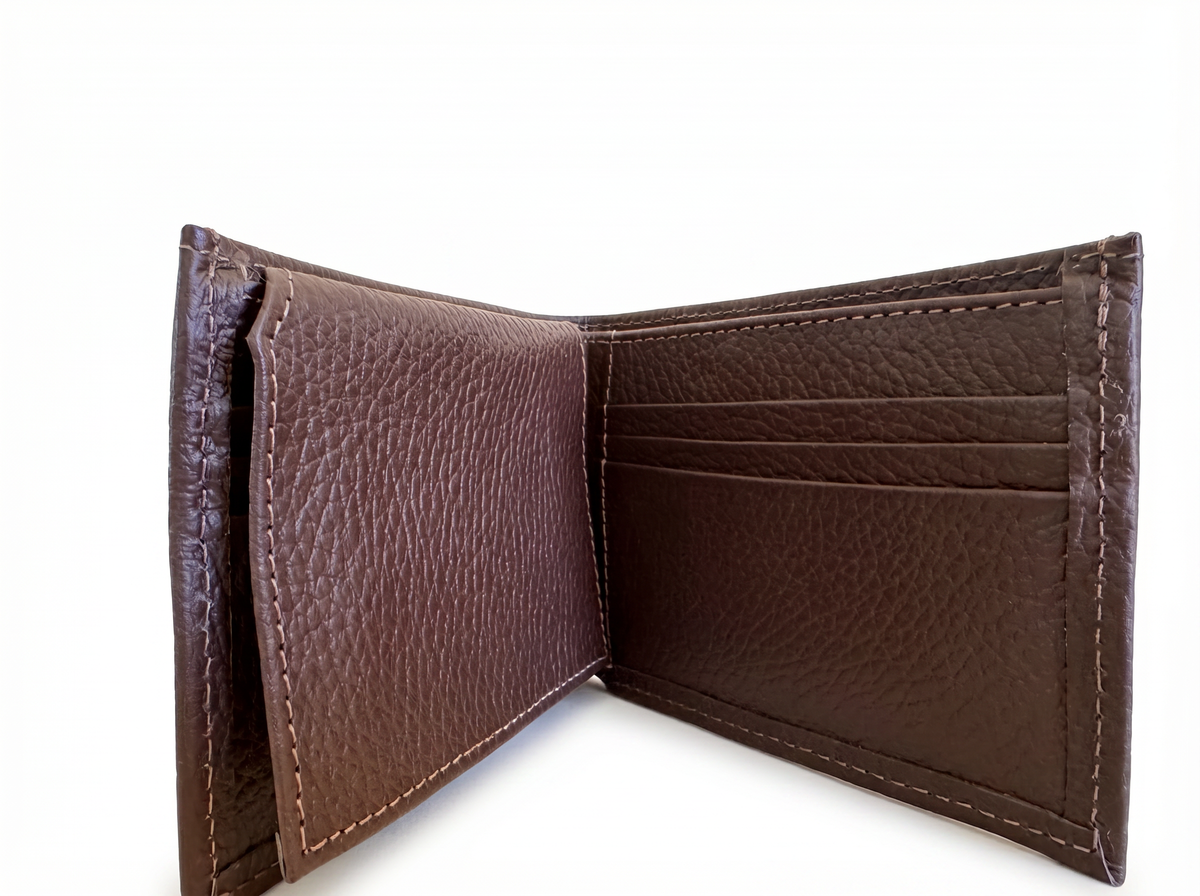 Leather & Huipil Bifold Wallet