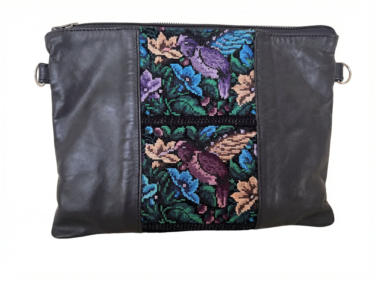 Purse w/ Vertical Huipil