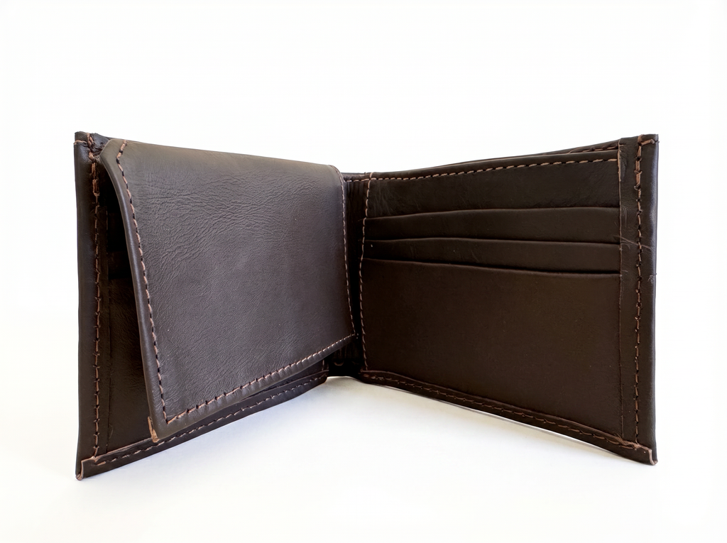 Leather & Huipil Bifold Wallet