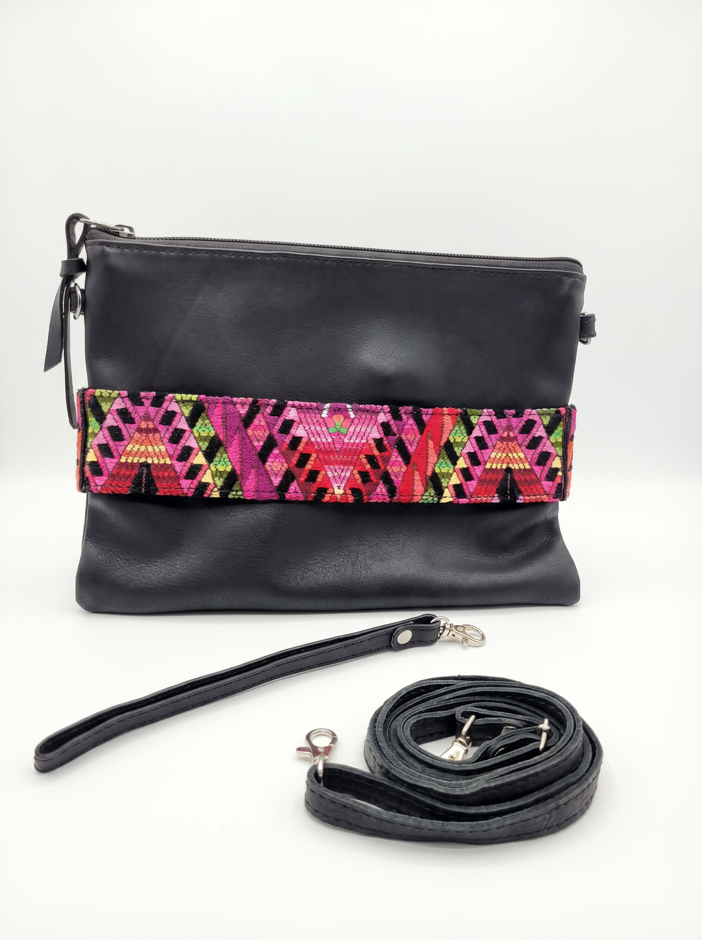 Purse w/ Horizontal Huipil