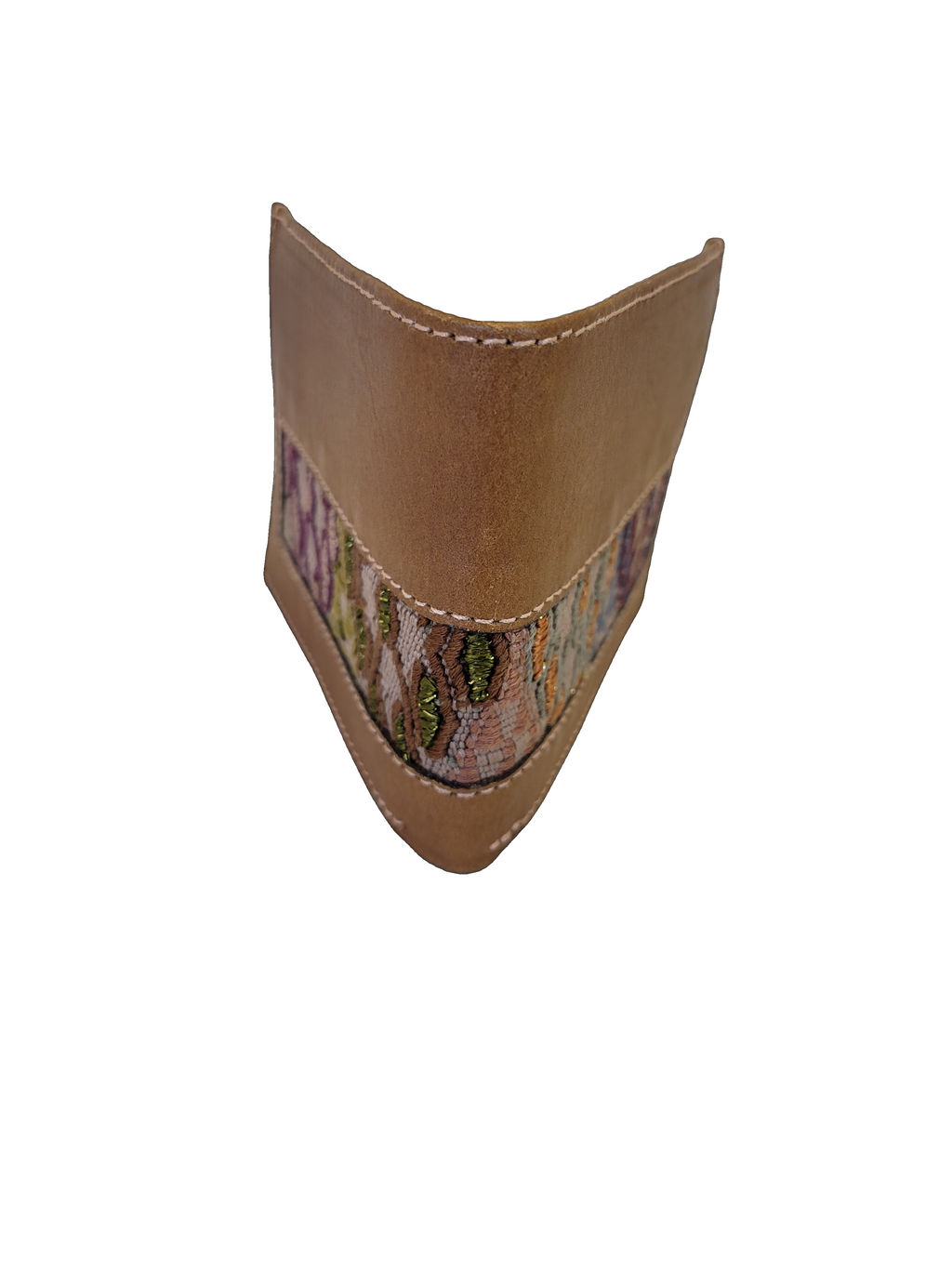 Leather & Huipil Bifold Wallet