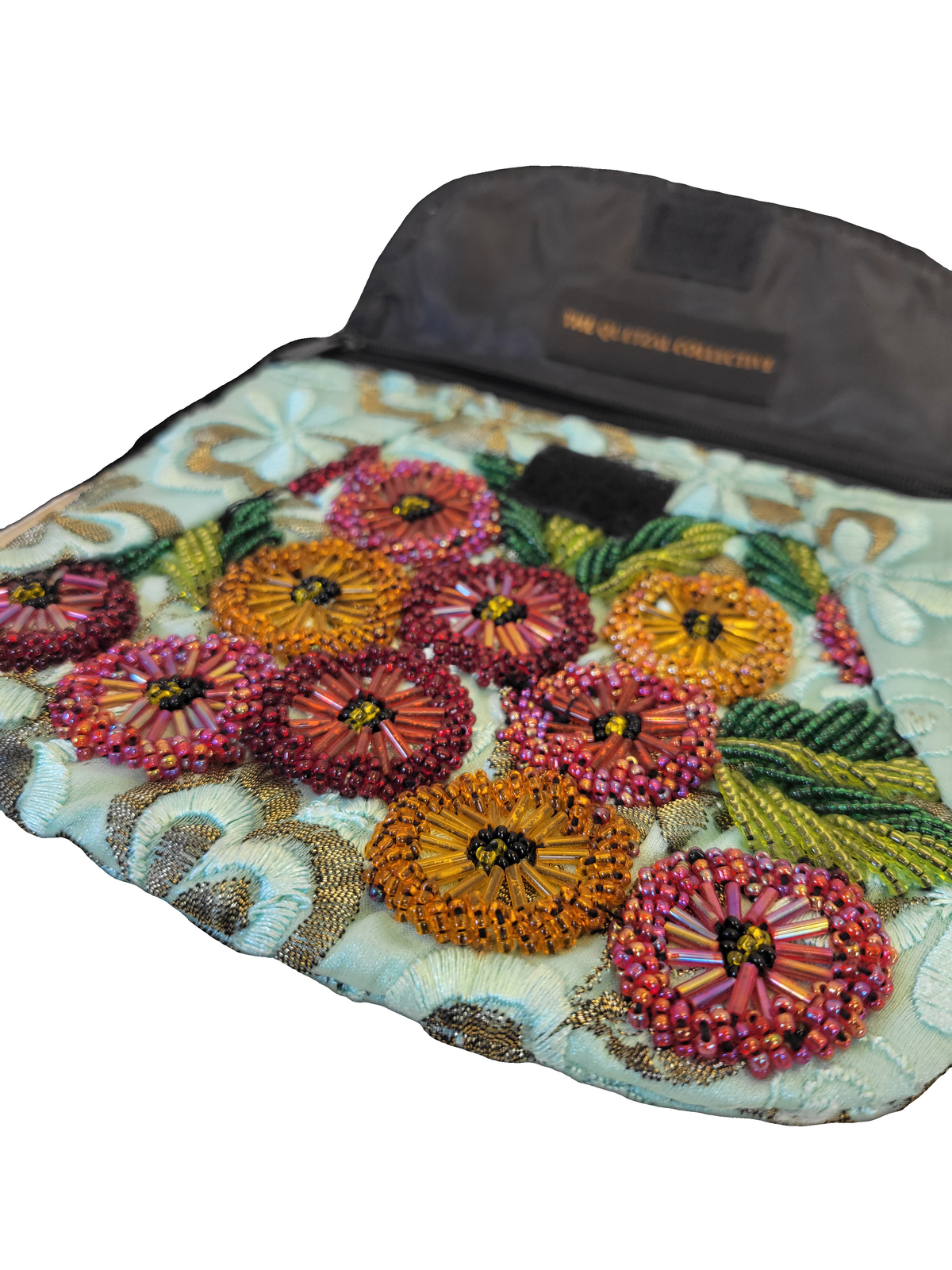 Huipil Crossbody with Beaded Embroidery