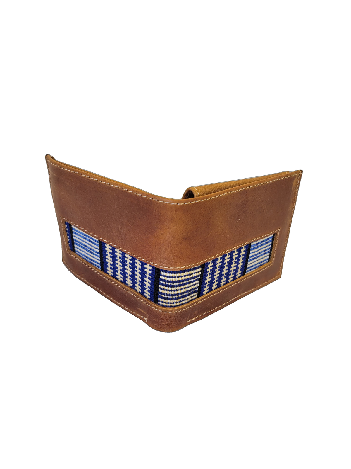 Leather & Huipil Bifold Wallet