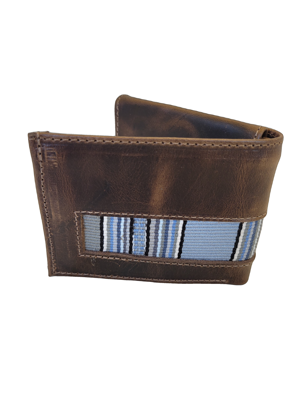 Leather & Huipil Bifold Wallet