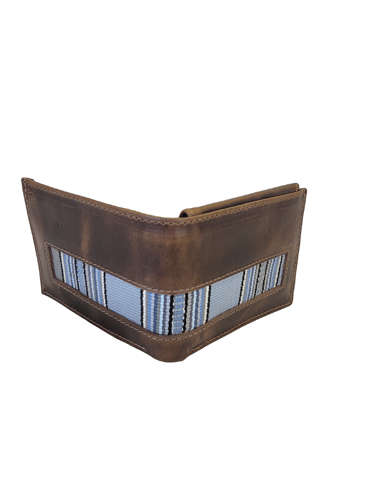 Leather & Huipil Bifold Wallet