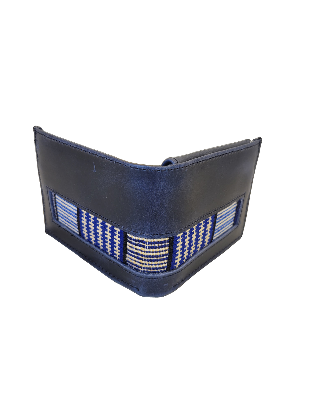 Leather & Huipil Bifold Wallet