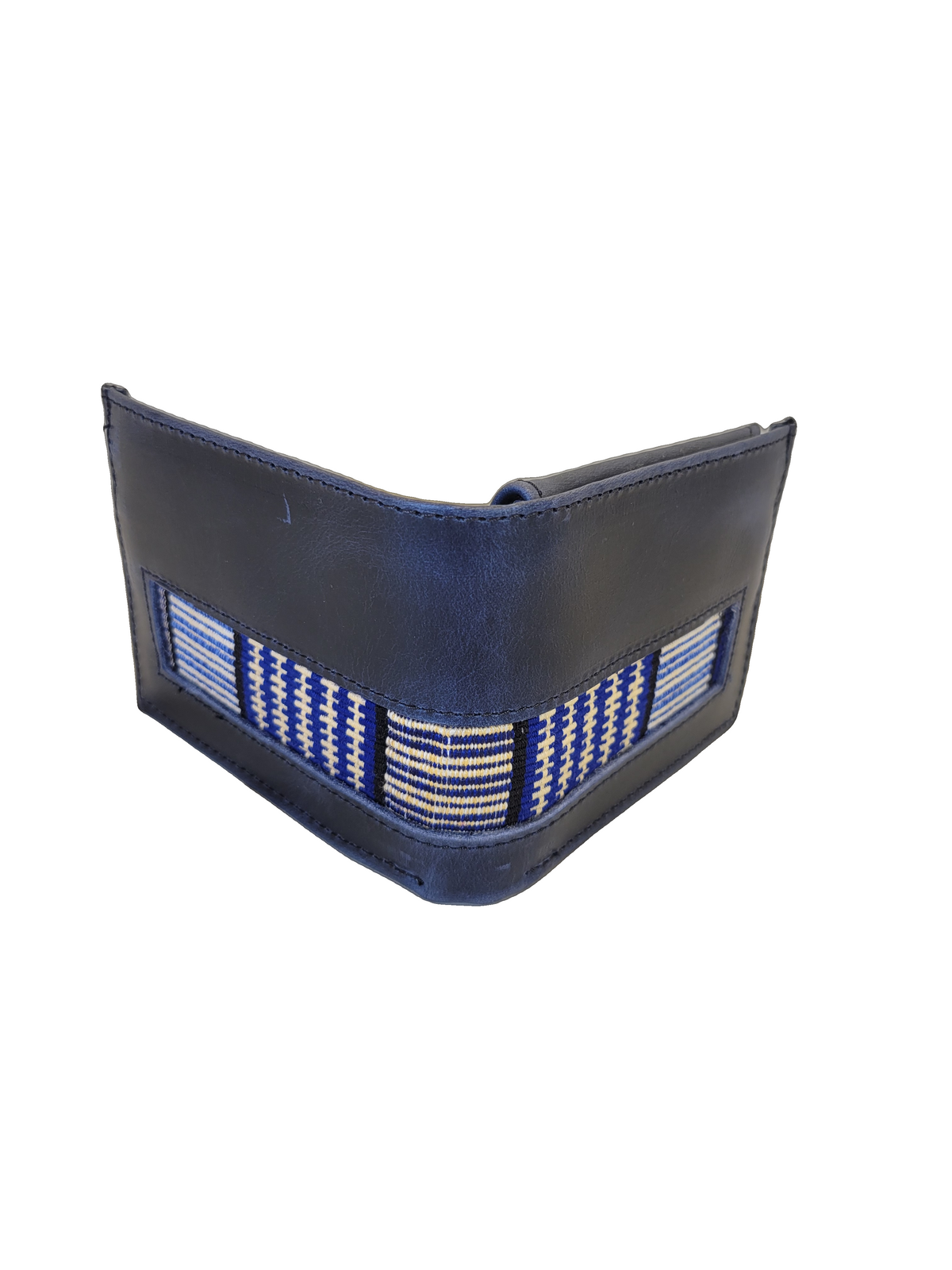 Leather & Huipil Bifold Wallet