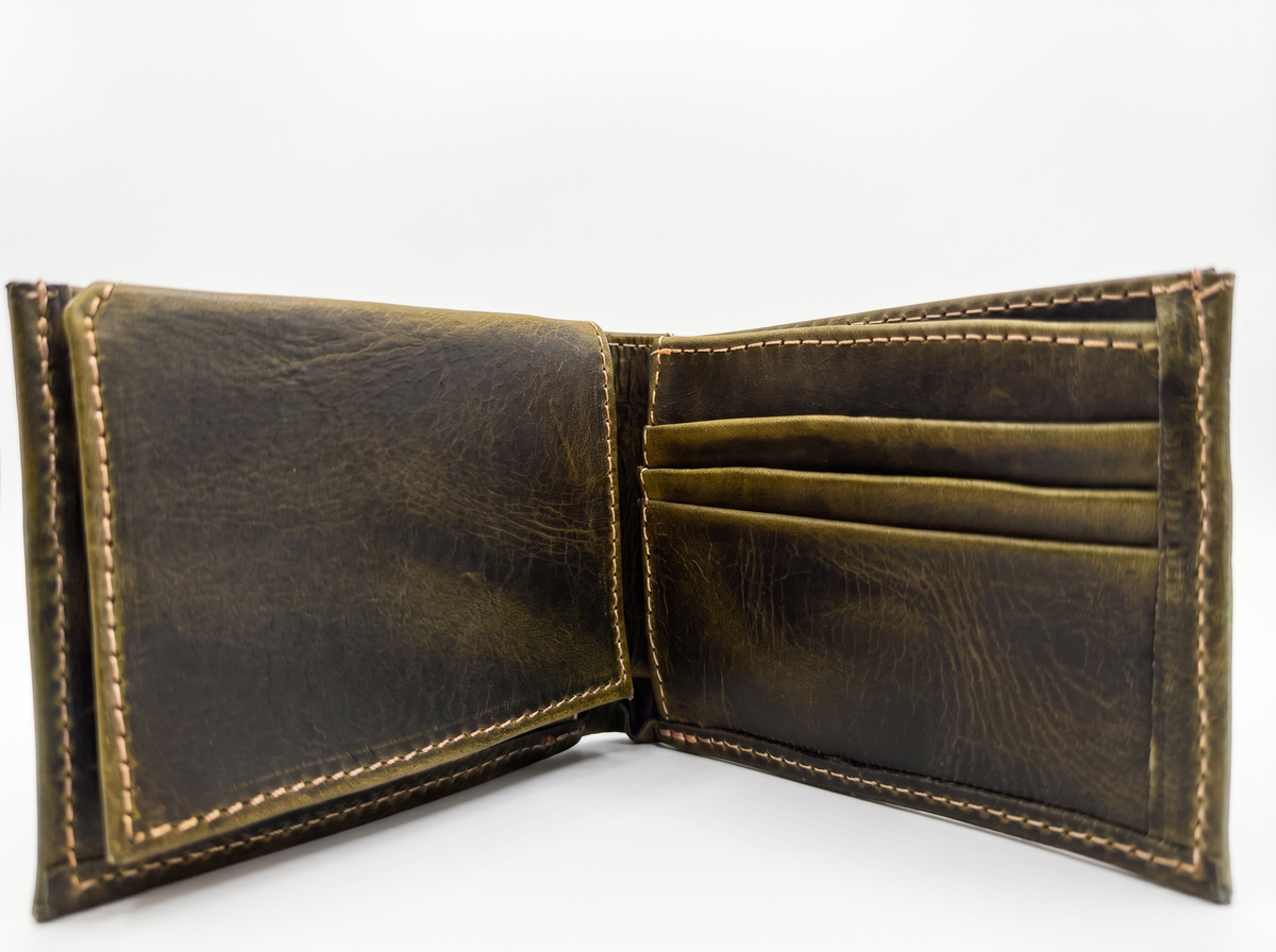 Leather & Huipil Bifold Wallet
