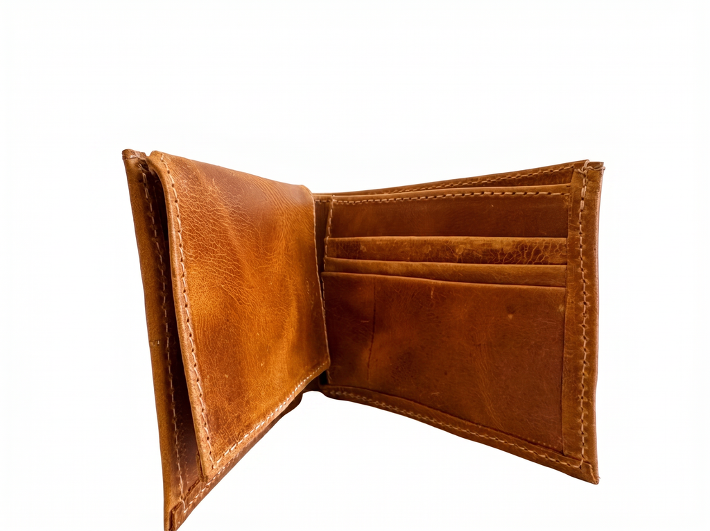 Leather & Huipil Bifold Wallet