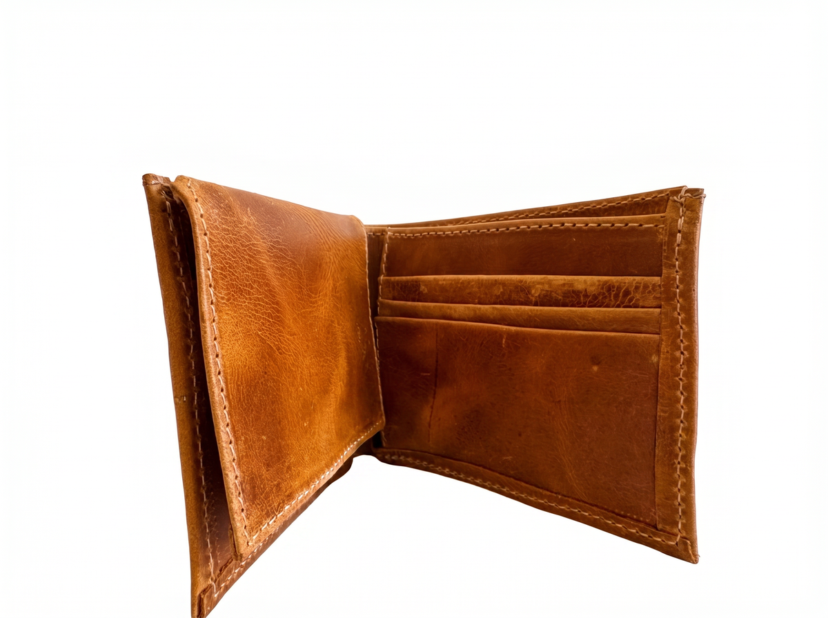 Leather & Huipil Bifold Wallet