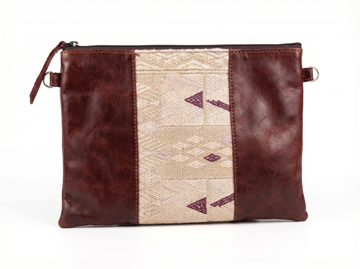 Purse w/ Vertical Huipil