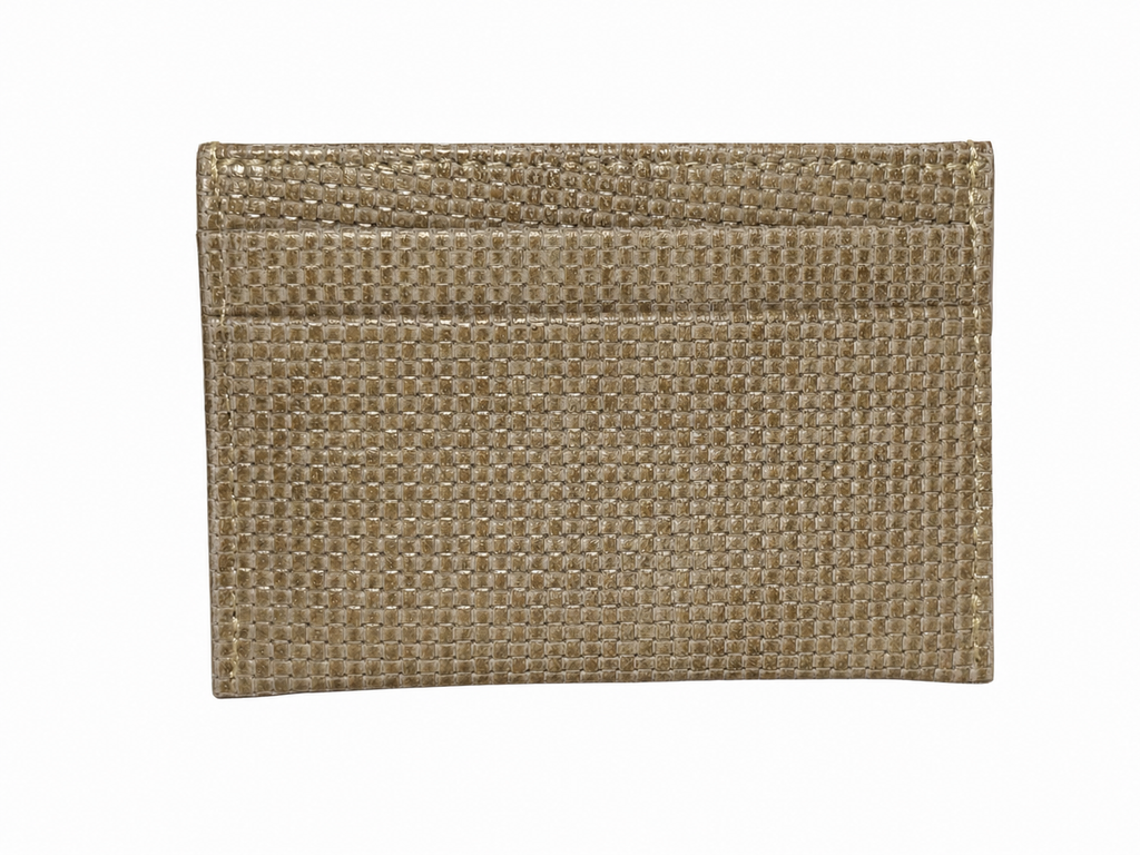Leather and Huipil Credit Card Wallet