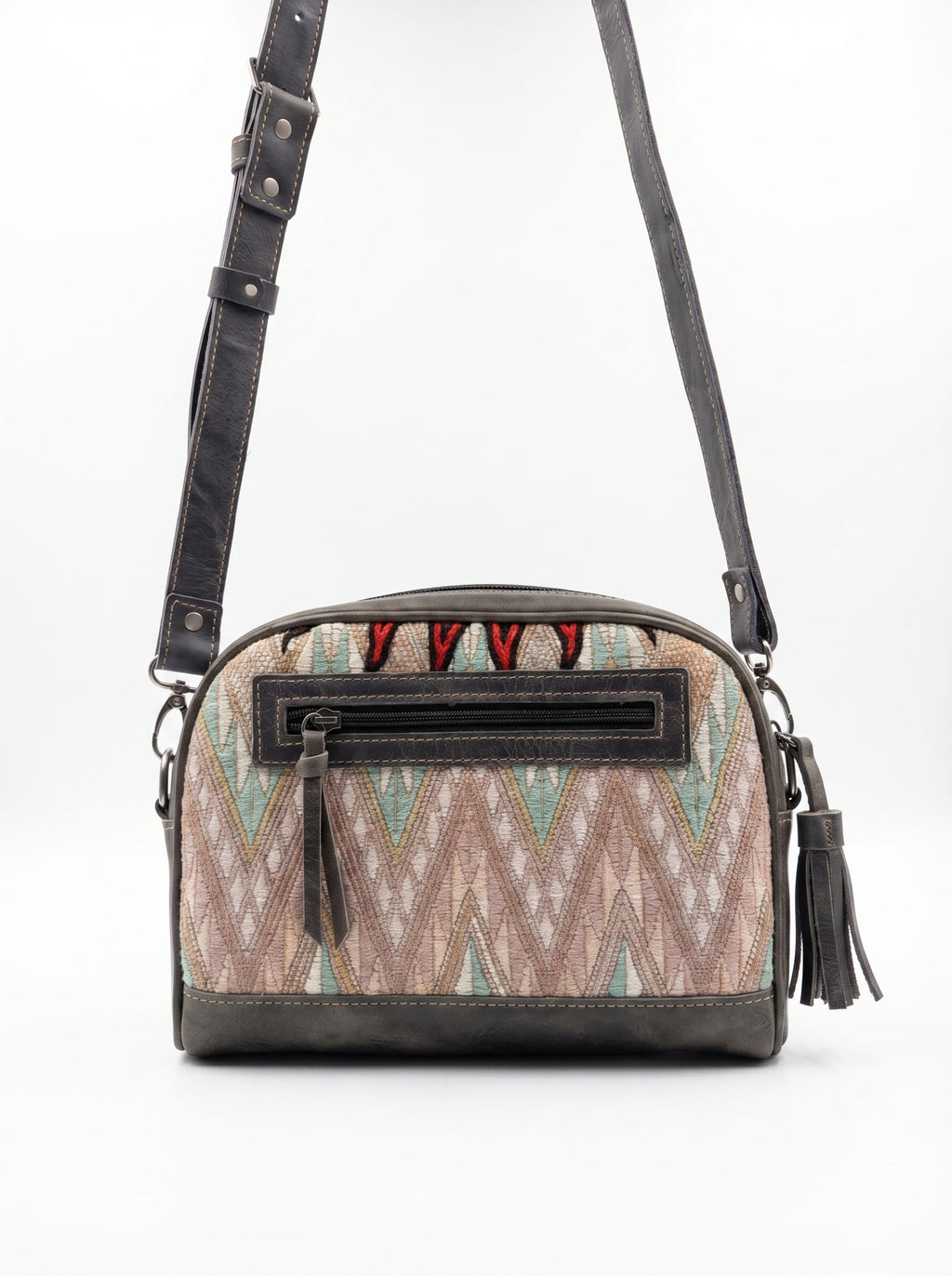 Deep Rectangle Crossbody with Outer Zipper