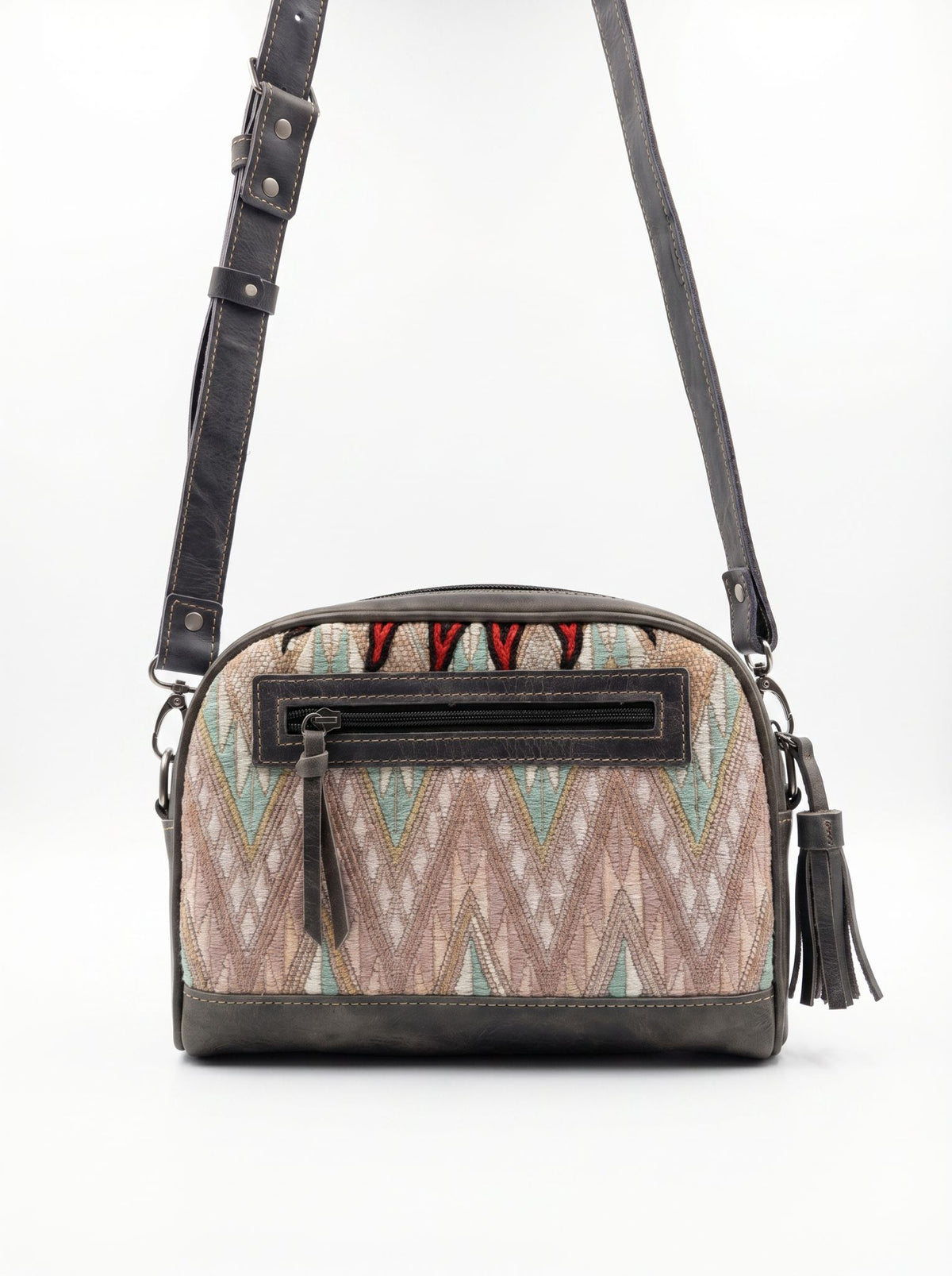 Deep Rectangle Crossbody with Outer Zipper