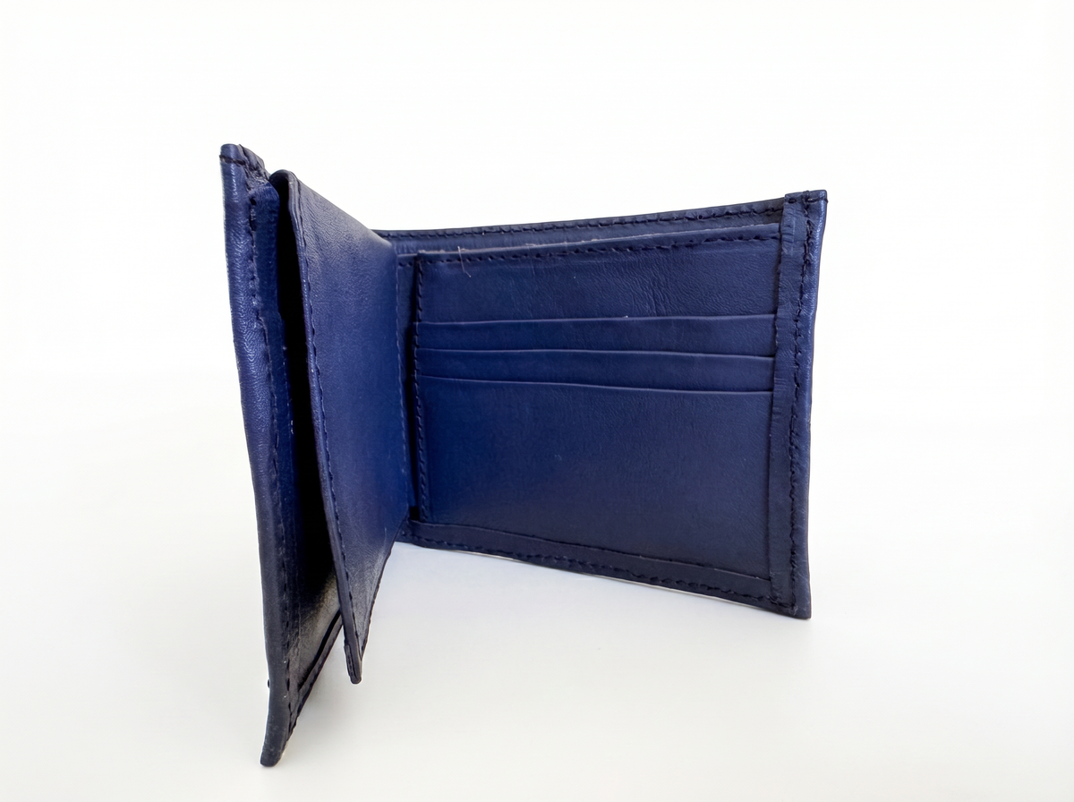 Leather & Huipil Bifold Wallet