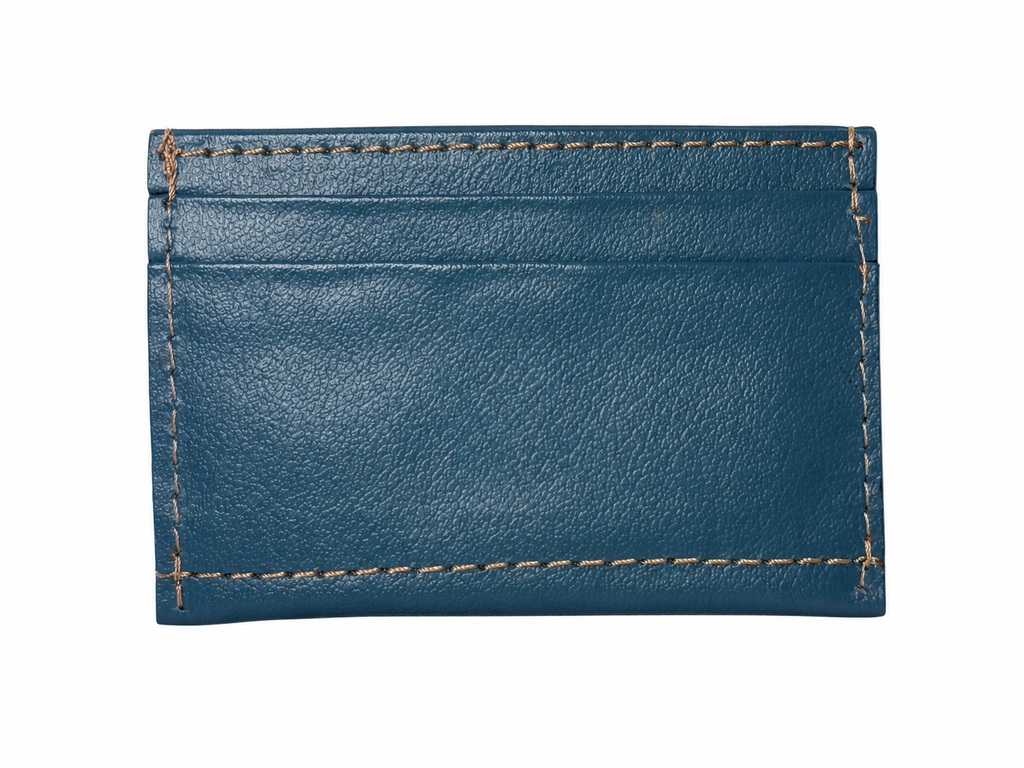 Leather and Huipil Credit Card Wallet