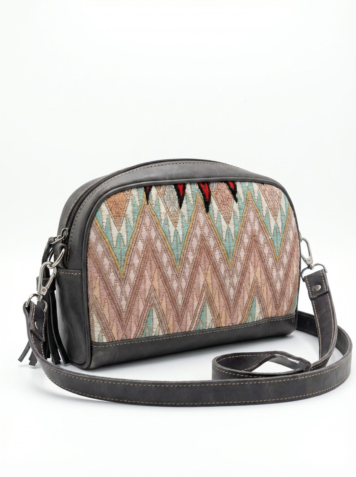 Deep Rectangle Crossbody with Outer Zipper