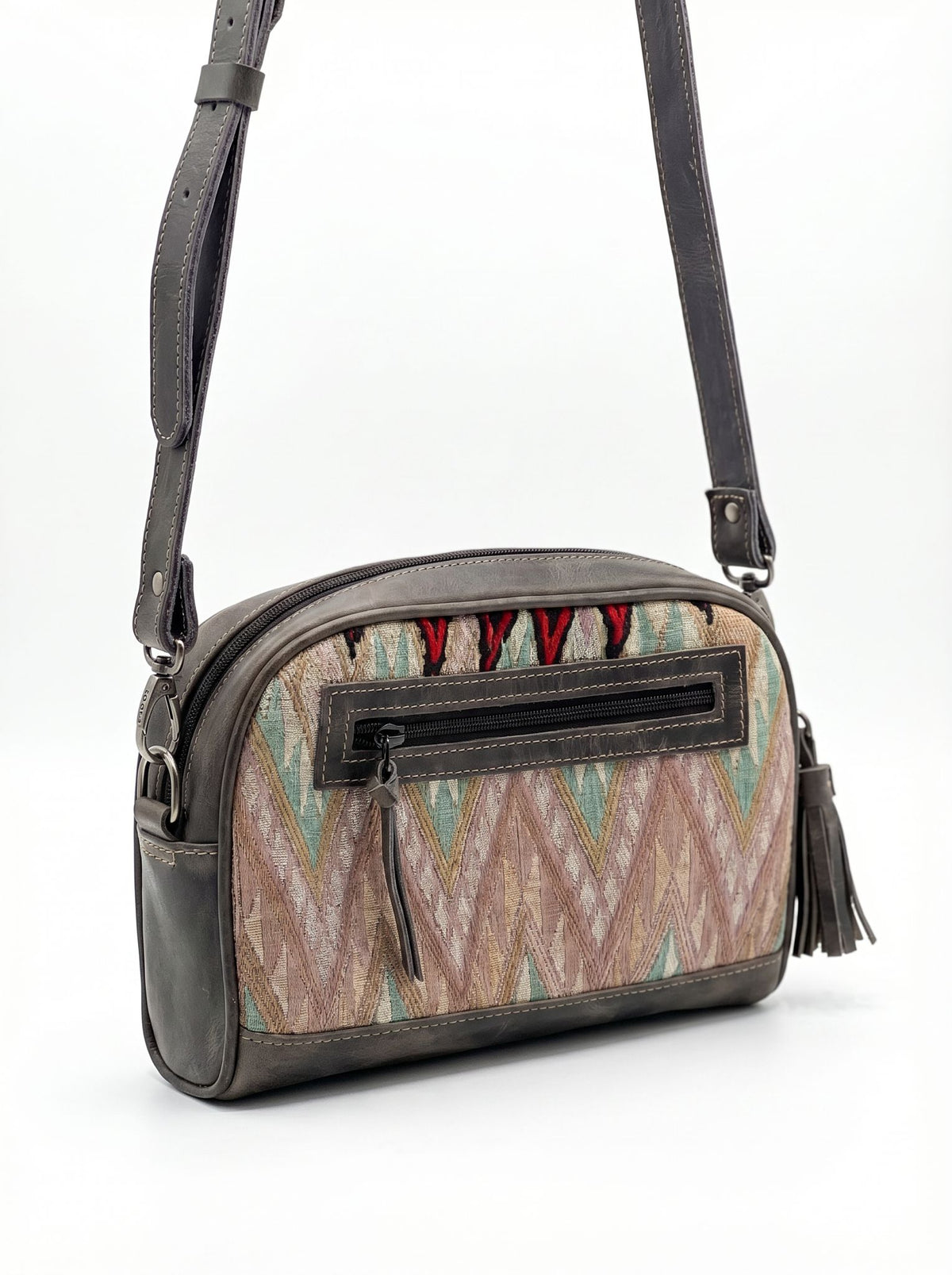 Deep Rectangle Crossbody with Outer Zipper