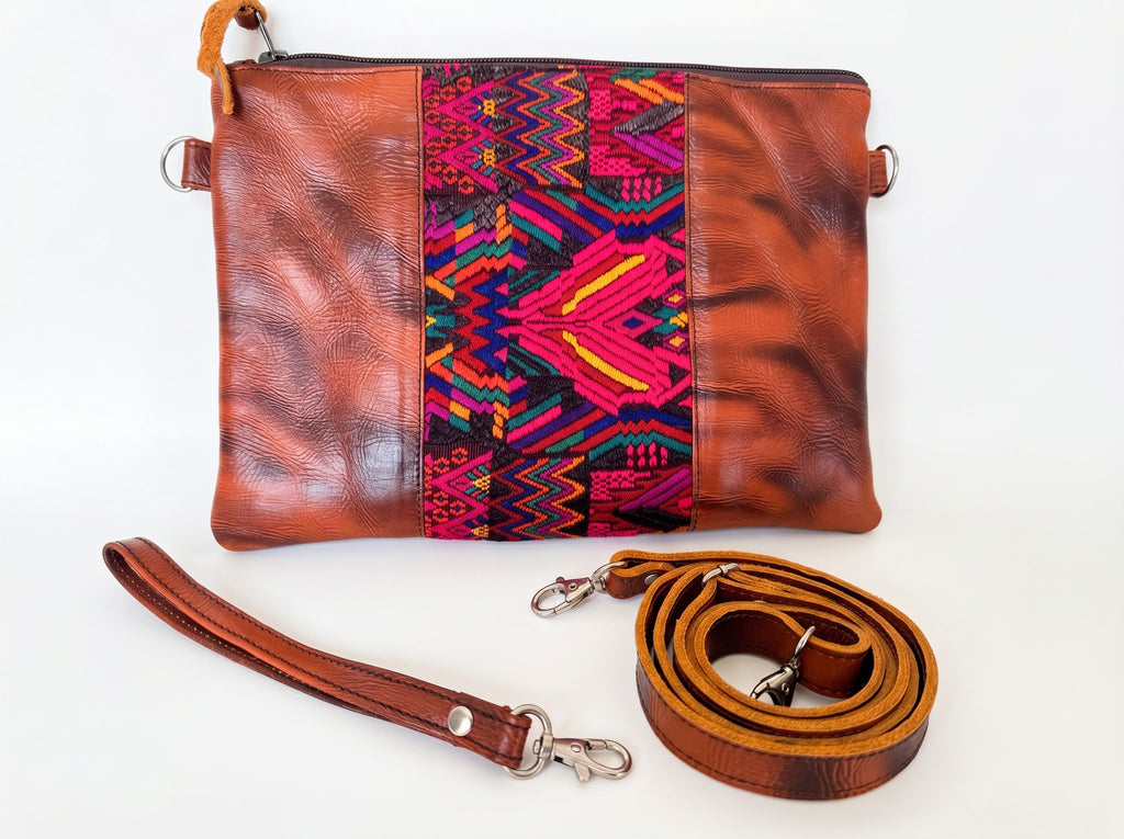Purse w/ Vertical Huipil
