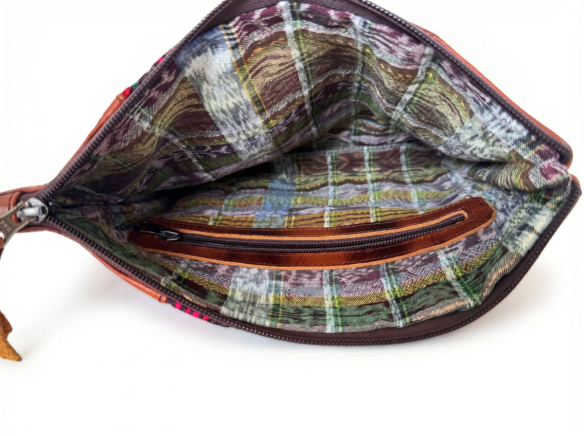 Purse w/ Vertical Huipil