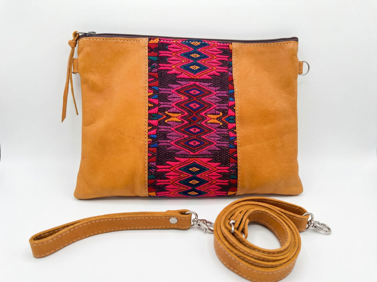 Purse w/ Vertical Huipil