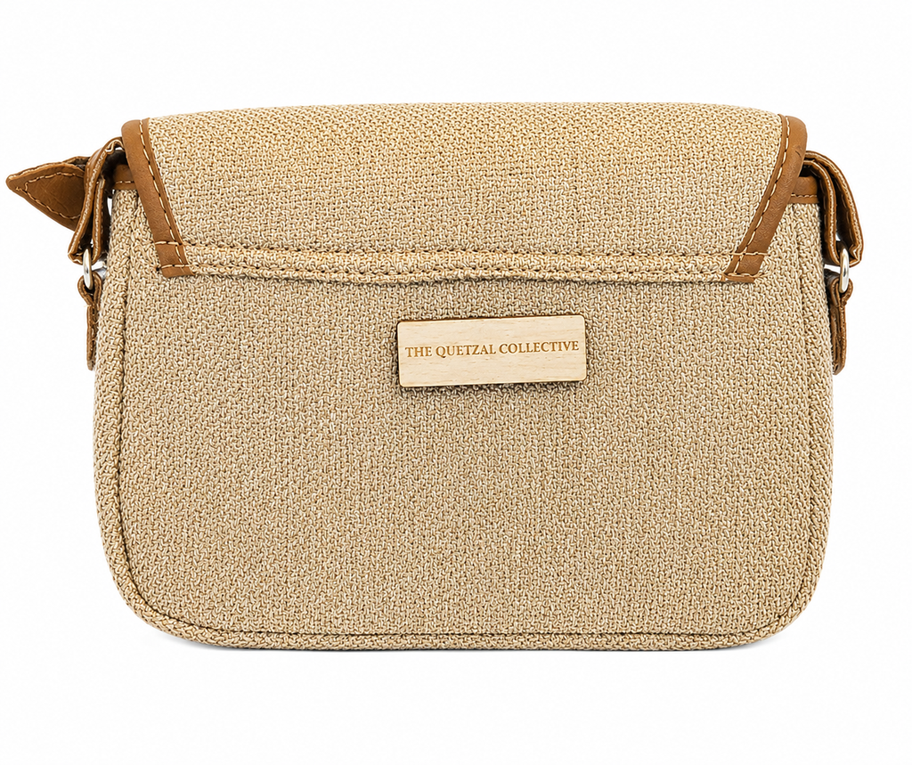 Embroidered Rectangle Canvas Purse