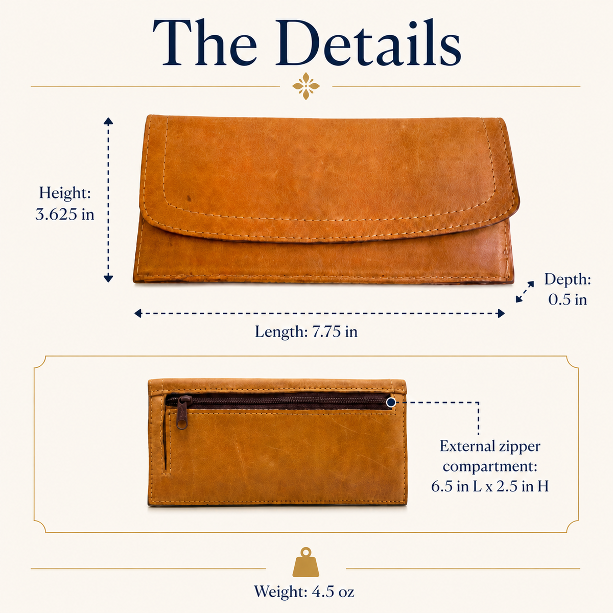 Leather Flap Wallet