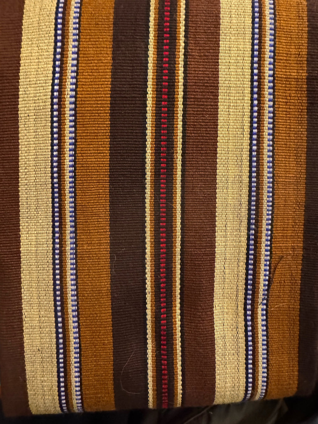 Front Textile: Caramel Navy Stripe