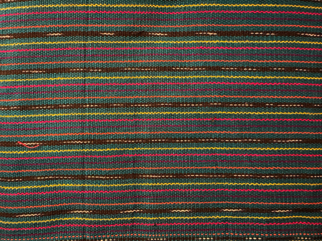 Front Textile: Deep Teal Fine Stripe