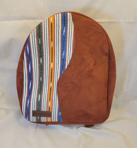 Suede & Textile Backpack