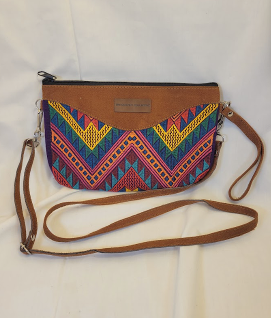 Textile and Suede Medium Crossbody