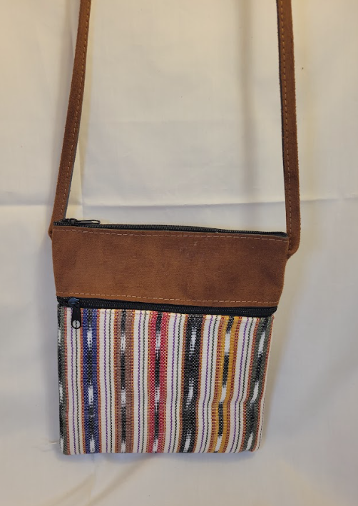 Textile and Suede Rectangle Crossbody