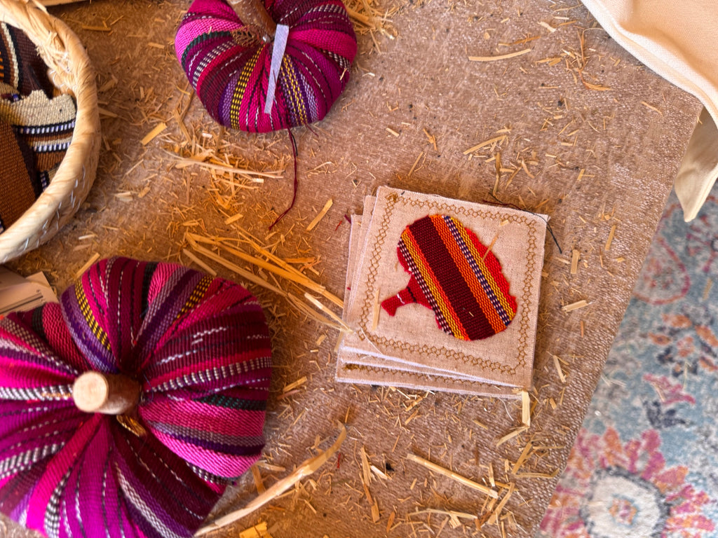 Pumpkin corner bookmark seasonal textile detail